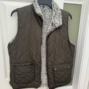 Thread & Supply Olive Green Vest with Sherpa Lining